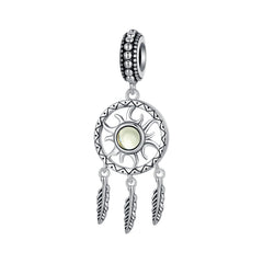 Silver Pendant Sun Dream Catcher Dangle Charm
